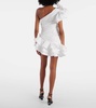 Ruffled taffetta minidress
