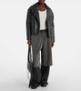 Layered cotton fleece sweatpants