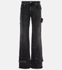 Low-rise straight jeans