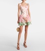 Pluma Jardinera linen minidress