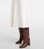 Renoir pleated cotton midi skirt
