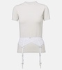 Lingerie cotton-blend jersey T-shirt