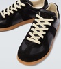 Replica leather and suede sneakers