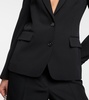 Single-breasted wool blend blazer