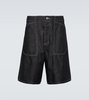 Sailor embroidered denim shorts