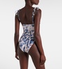Rabano floral bustier swimsuit