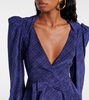 Tartan silk midi dress