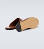 Intrecciato leather slippers