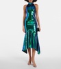 Sequined fishtail midi dress
