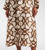 Ileana printed silk twill shirt dress