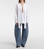 Scarf cotton blouse