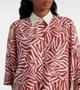 Printed cotton and silk shirt