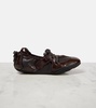 Lace-up leather sneakers