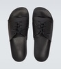Lace-up rubber slides