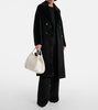 Marine Small leather tote bag