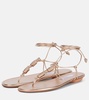 Oaxaca metallic leather thong sandals
