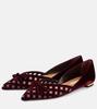 Romance D'Orsay velvet and mesh flats