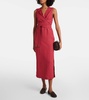 Gathered midi dress