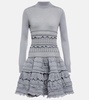 Crinoline virgin wool minidress