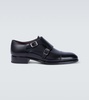 Leather monk strap shoes