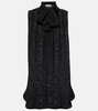Mela bow-detail silk top