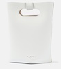 Folded Small leather tote bag