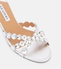 Crystal Mirage embellished leather mules