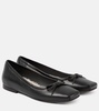 Monili bow-detail leather ballet flats