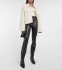 Criss-Cross high-rise faux leather pants