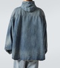 Hooded denim overshirt