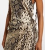 Dayla snake-print satin midi dress