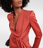 Maura wrap satin minidress