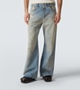 2021M mid-rise printed wide-leg jeans