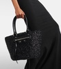 Le Cagole Medium raffia shoulder bag