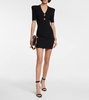 Ribbed V-neck mini dress