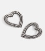 Embellished heart earrings