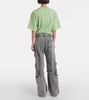 Mid-rise cotton canvas cargo pants