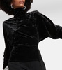 Draped velvet top 