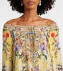 Flor Fantástica floral silk minidress