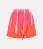 Printed silk shorts