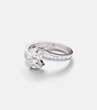 Saturn 18kt white gold ring with diamonds