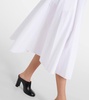 Open-back cotton poplin midi dress