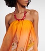 Neptuna printed asymmetric silk gown
