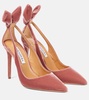 Bow Tie 105 velvet pumps