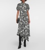 Floral silk midi dress