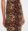 Leo leopard-print jacquard pencil skirt