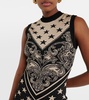 Intarsia knitted minidress