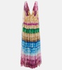 Printed silk gown