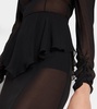Silk georgette midi dress