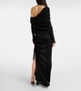 Draped off-shoulder maxi dress